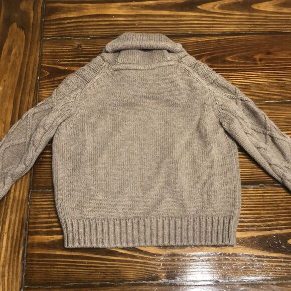 Janie and Jack Light Brown Cable Knit Baby Sweater Size 6-12 months - Picture 3 of 4